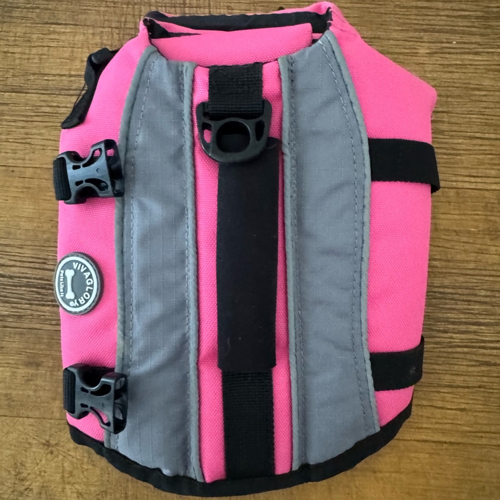 Pink and Gray Dog Life Jacket